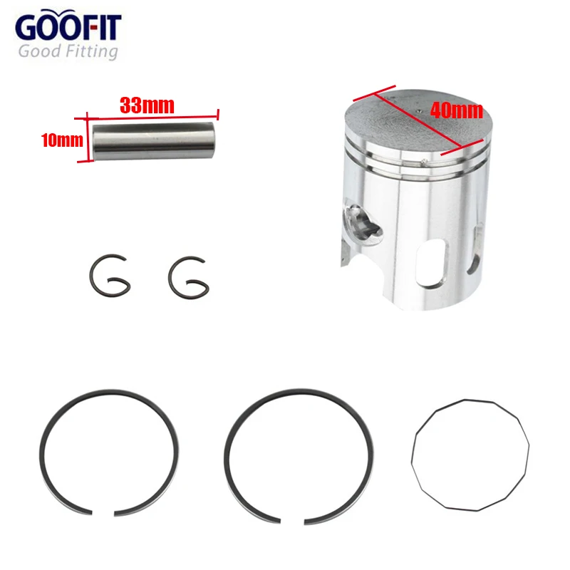 GOOFIT-40mm-Piston-Ring-10mm-Pin-Set-Kit-Assy-for-JOG-2-stroke-50cc-Moped-Scooter