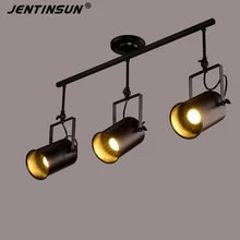 4 Styles Retro Iron LED Spot Light Lamp Creative Industrial Loft Spotlight for Livingroom Bar Restaurant Long Rod Spotlights