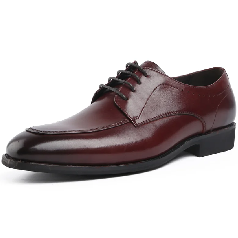 

Black / Deep Brown Pointed Toe Prom Shoes Boys Dress Shoes Genuine Leather Business Shoes Male Wedding Shoes