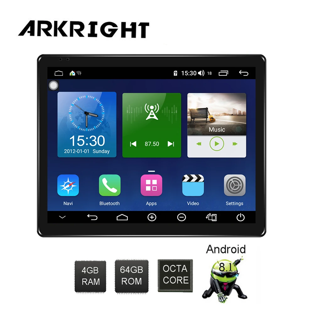 Автомобильный радиоприемник ARKRIGHT 9 7 дюйма 1Din 4 + 64 ГБ Android 8 1 GPS/Универсальный