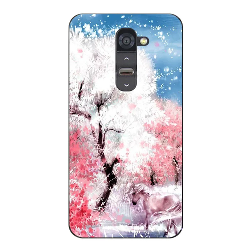 For LG G2 Cases Printing flower cats tiger silicone Phone Bag Case For LG Optimus G2 G 2 D802 D805 D801 Cover Stand Card Holder - Цвет: ZX34