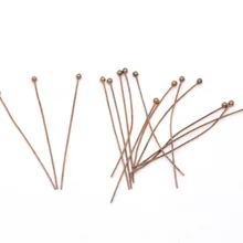 DoreenBeads медные штифты с шариковой головкой античная медь 4 см(1 5/") длинные, 0,5 мм(калибр), 30 штук Новинка