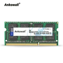 Бренд Ankowall DDR3 SO-DIMM 8G 4GB 2GB ram 1333/1600 MHz 1,5 V 204Pin ноутбук память PC3-10600/12800 ноутбук ram