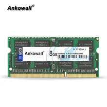 Ankowall бренд DDR3 SO-DIMM 8 ГБ 4 ГБ 2 ГБ Оперативная память 1333/1600 МГц 1,5 V 204Pin Тетрадь памяти PC3-10600/12800 ноутбук Оперативная память