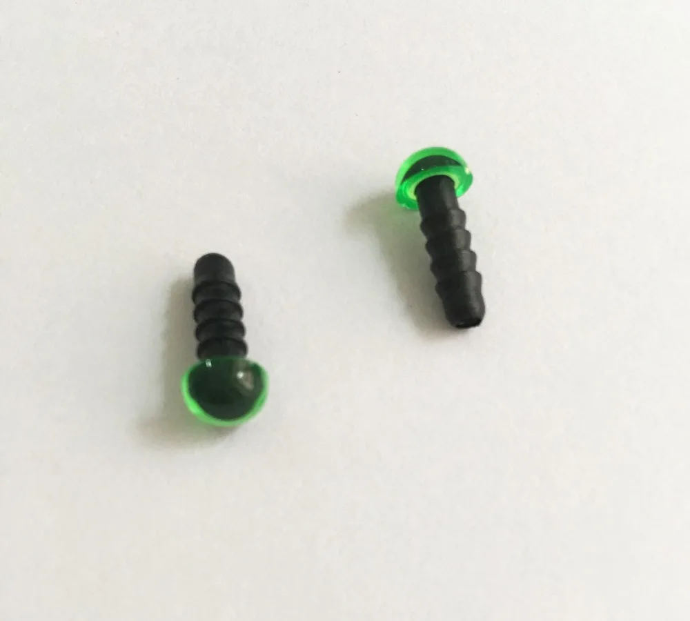 110pcs/lot new arrival 6mm green safety eyes with white washersafety