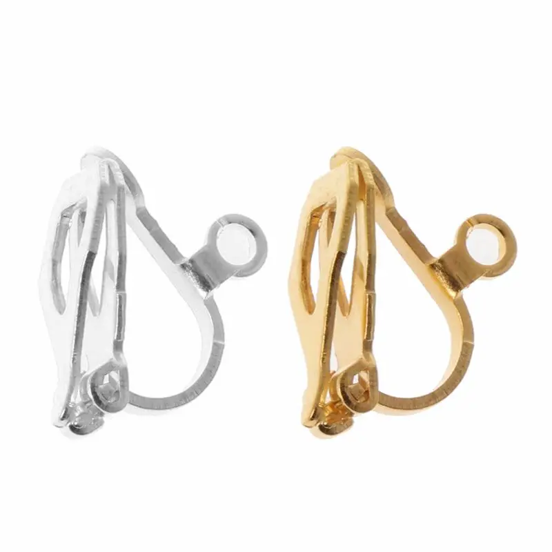 

20Pcs Clip-on Earring Converter with Easy Open Loop DIY Earrings Jewelry Finding