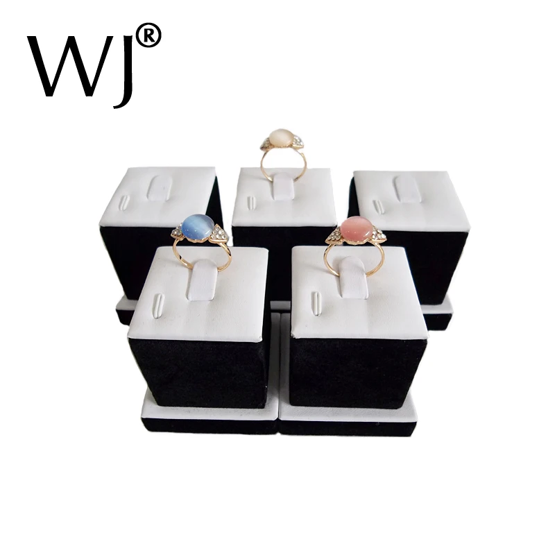 5pcs Jewellery Ring Display Stand Holder Rack Wedding Rings Jewelry Presentation Organizer Case