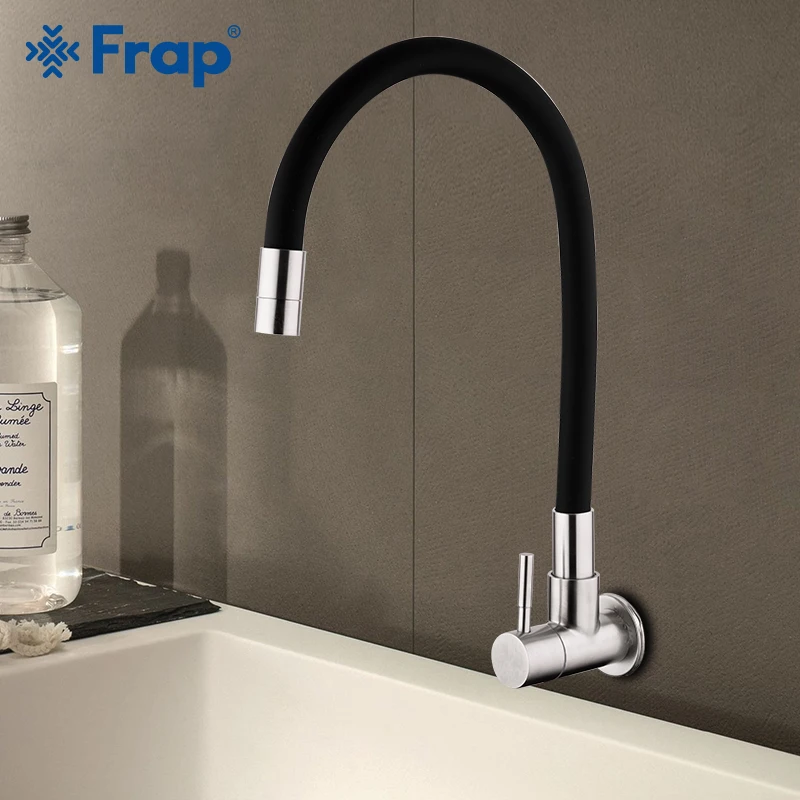 

Frap Wall Mounted Kitchen Faucet 304 Stainless Steel Single Handle Single Hole Water mixer Single Cold Water Mixer Tap Y40099