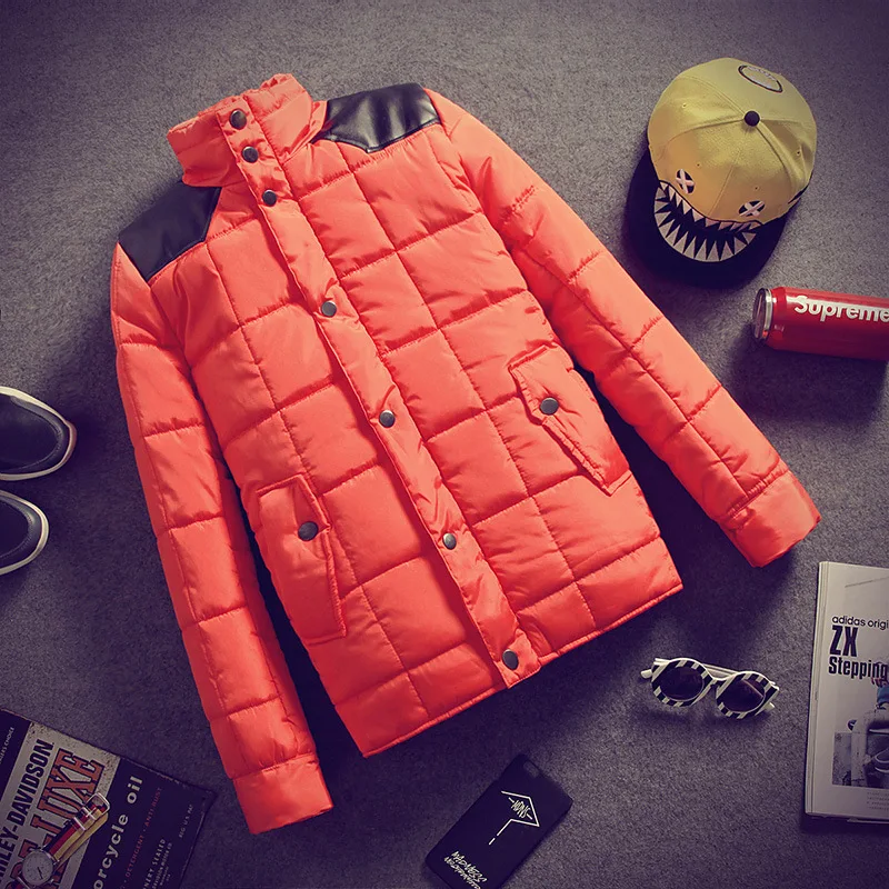 Winter Solid Coat men Cotton Warm Jacket new male ...