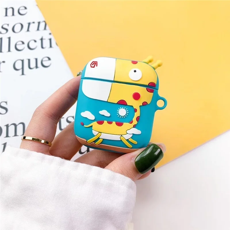 Coque Cute Protective Case For Airpods 2 1 Earphone Cover Shock Proof Animal Cartoon Hoesje For Eirpods Auriculares Etui Housse - Цвет: Fundas For Air Pods