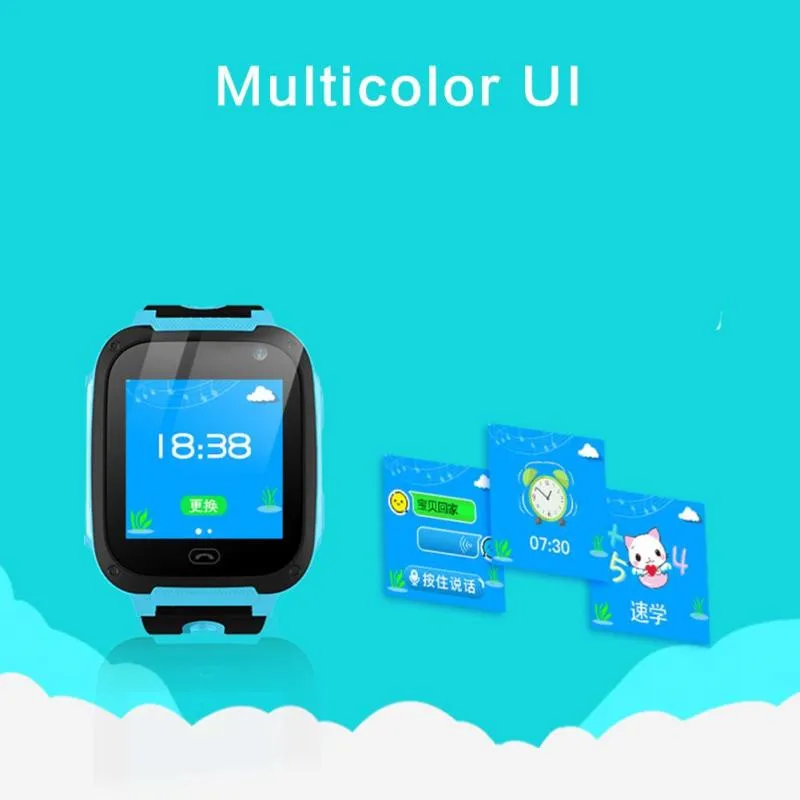 WISHDOIT Positioning Children Security Anti lost Smart Watch With Camera Kid Lighting SOS For IOS Android Children Smart watch