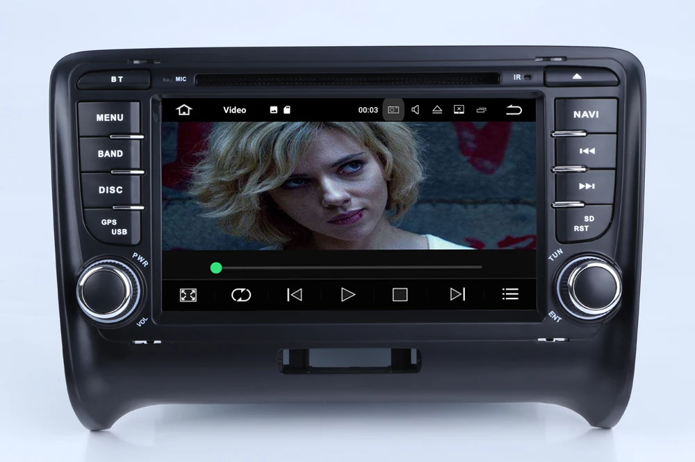 Discount HIRIOT Android 7.1 Car DVD GPS Player Vehicle Sat Navi For AUDI TT Radio Bluetooth Mirrorlink  Wifi/4G 16G Rom+2G RAM DAB+ USB 2