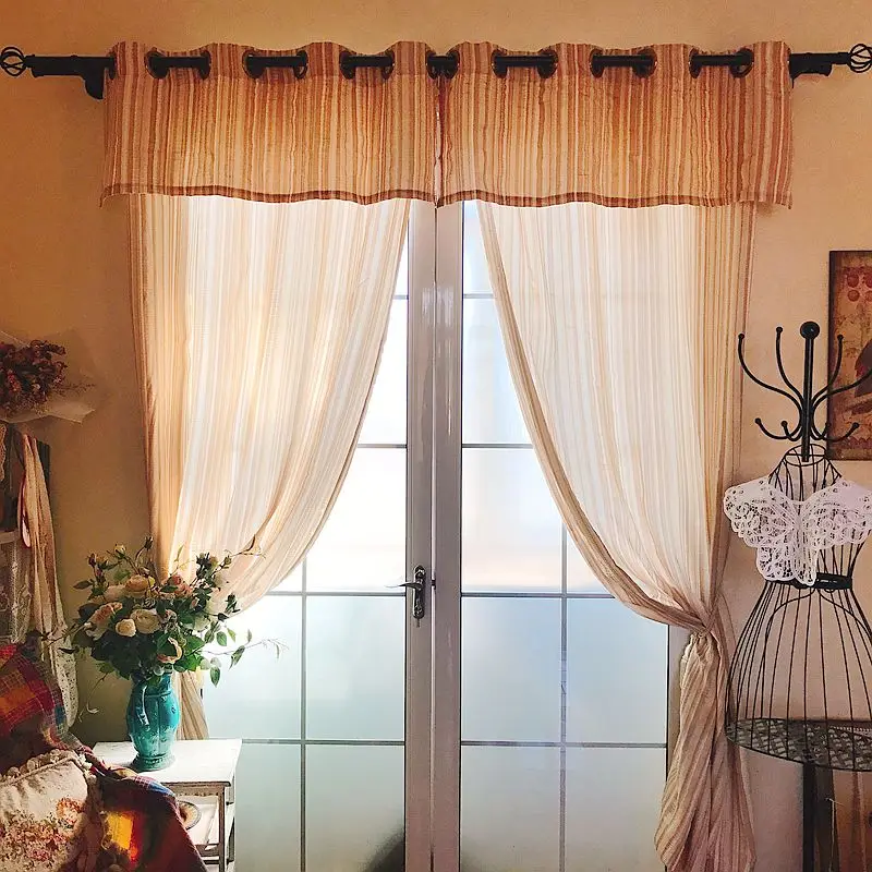 

1Pc Home Decoration European Style Living Room Curtains Polyester Blending Cloth Window Curtain 40% Blackout Curtains