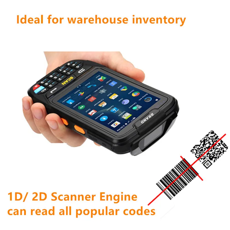 الباركود ماسح ضوئي أندرويد المحمولة المحمولة بلوتوث 1D 2D QR كود قارئ مستودع المخزون PDA الباركود ماسح ضوئي أندرويد المحمولة المحمولة بلوتوث 1D 2D QR كود قارئ مستودع المخزون PDA