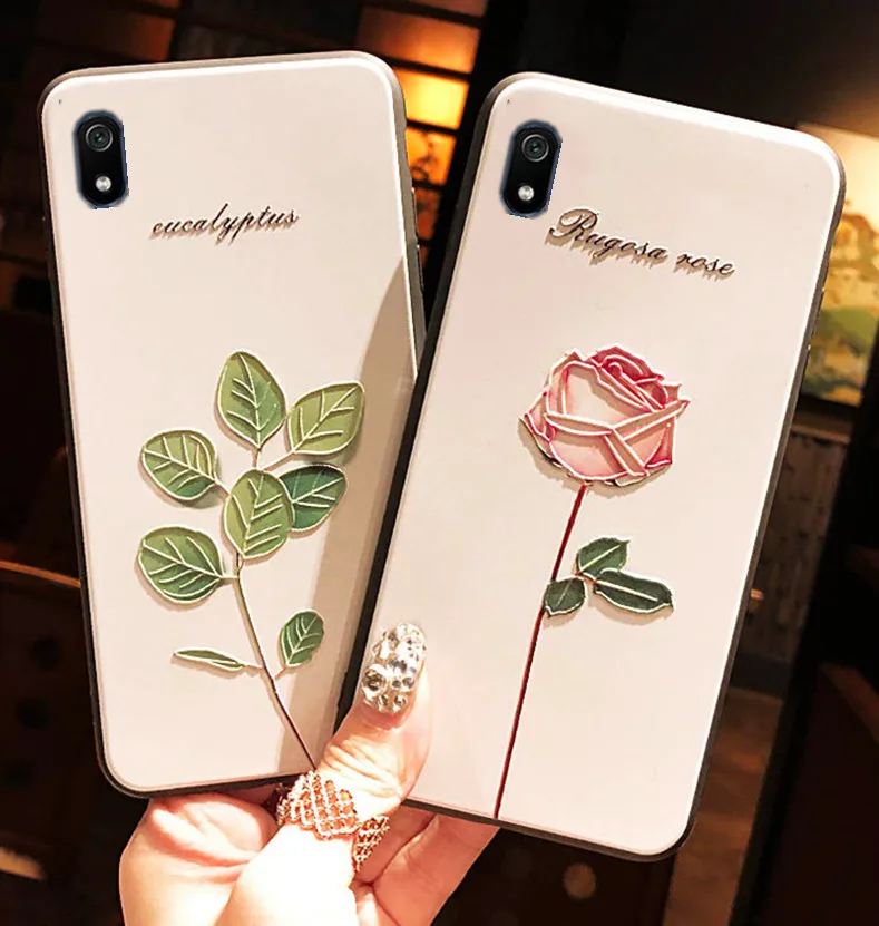 

Xiaomi Redmi 7a Case silicone 3d relief soft tpu Small fresh series phone case for xiaomi redmi 7a cover fundas coque