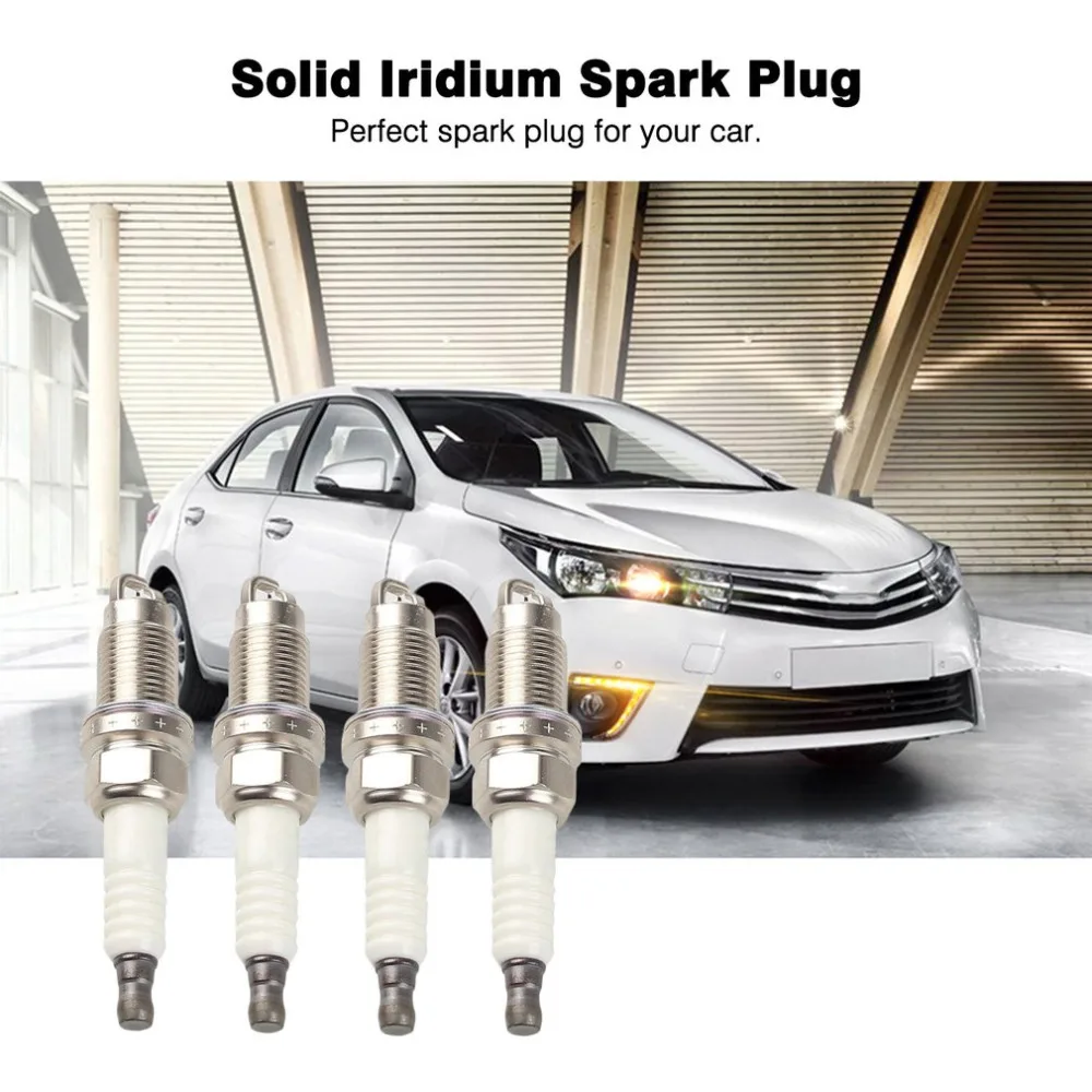 

New 4Pcs Solid Iridium Spark Plug Unique Design For Toyota OEM 9091901221 90919-01221 DENSO SK20BGR11 Premium Car Sparks Plug