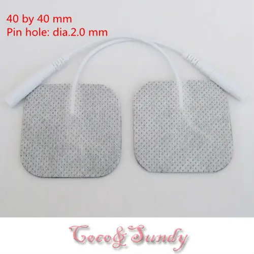 Freeshipping 48pcs/lot 40x40mm Premium Gel Self Adhesive Reusable TENS