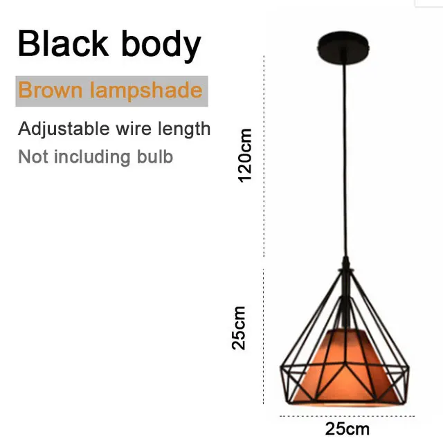 Скандинавские украшения для дома, современные подвесные потолочные светильники, лофт, скандинавский стиль, светильник для кухни, потолочные светильники для столовой - Цвет корпуса: Brown lampshade