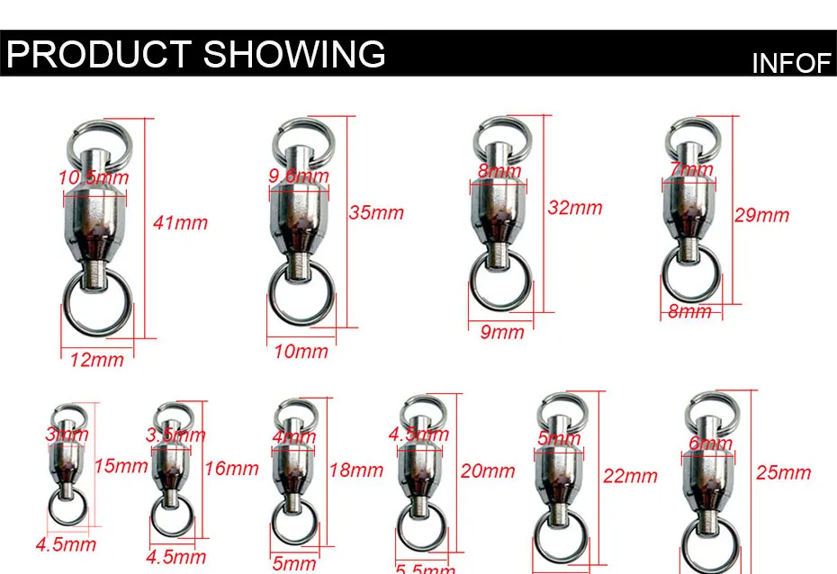INFOF 100/500 штук рыболовный шаришариковый вертлюг с разделенным кольцом pesca карп рыболовный разъем морской терминал снасти