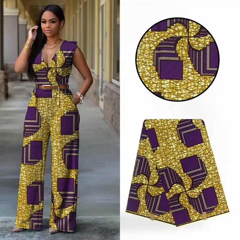 Nigerian Sewing Fabric For Dress 6yard/lot Nigerian Ankara Fabric 2019 Hollandais Wax Cotton