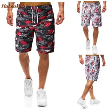 HuLooXuJi мужские пляжные шорты быстросохнущие модные шорты для серфинга с принтом летние резинка на талии шорты для бега Размер США: M-2XL