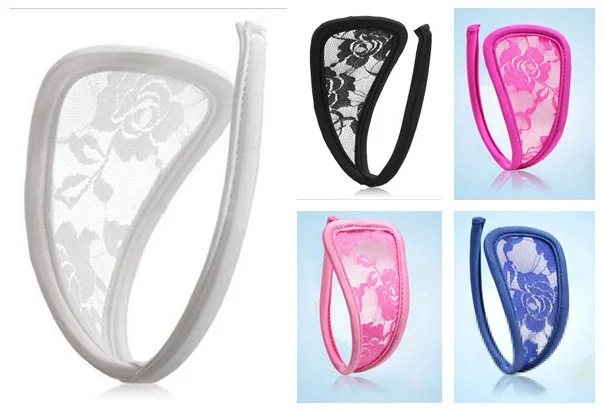 

Womens Lace Flower Transparent Panties Thongs Underwear Sexy Crocet String Erotic Invisible Lingerie Multicolor
