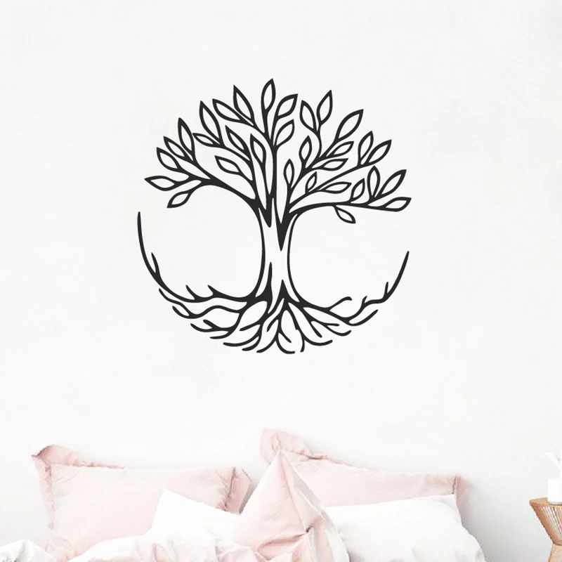 Drzewo życia Naklejki Ozdobne Na ścianę Symbol Połączenia Duchowa Joga Naklejka ścienna Do Domu Salon Fototapeta Artystyczna Dekoracja Naklejki ścienne Aliexpress