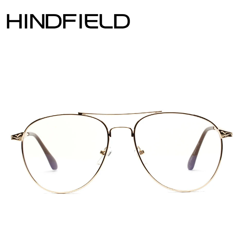 Hindfield новейший Пилот Стиль модная рамка для очков Мужская классическая оправа для линз женские прозрачные линзы оправа O350