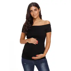 Bonjean Новый средства ухода за кожей для будущих мам Одежда Цветочный Shoulderless грудного вскармливания Женская Топ беременность рубашк