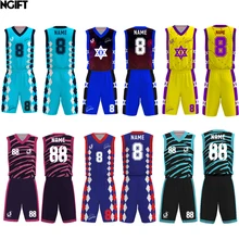 Ngift сублимации баскетбольные майки на заказ набор, цена Высокая школьная баскетбольная одежда, любой цвет можно настроить команду