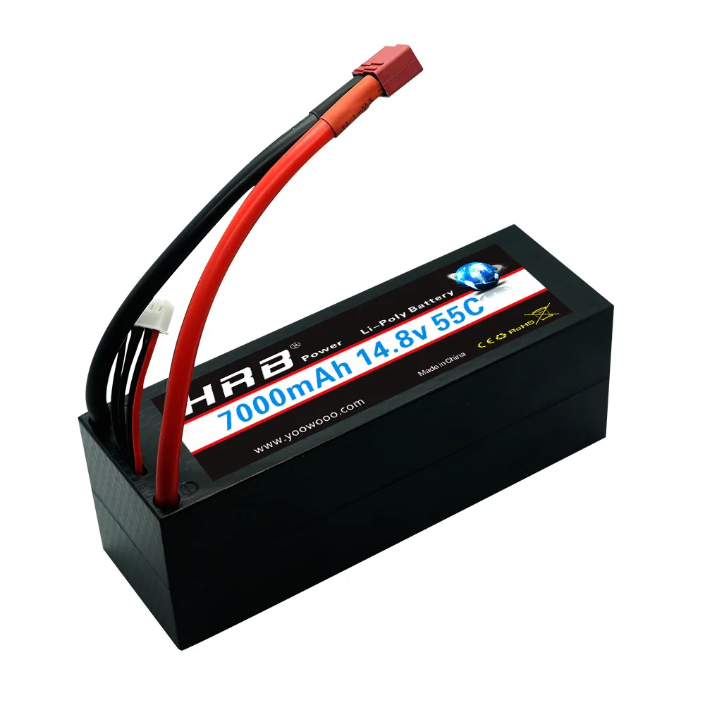 HRB 4S 14,8 V RC Lipo аккумулятор 3000mah 3300mah 4000mah 5500mah 6000mAh 7000mah 8000mah 1/10 mah Жесткий Чехол для Traxxas Scx10 автомобилей лодки