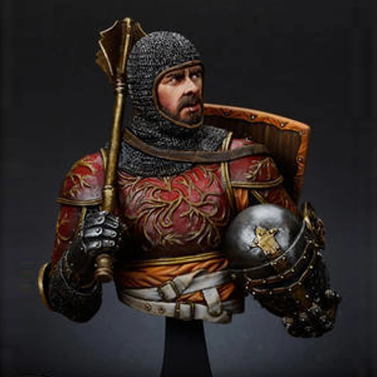 1/10 итальянский хорseman w/ Mace 14th c. модель из смолы бюст GK тема древней войны
