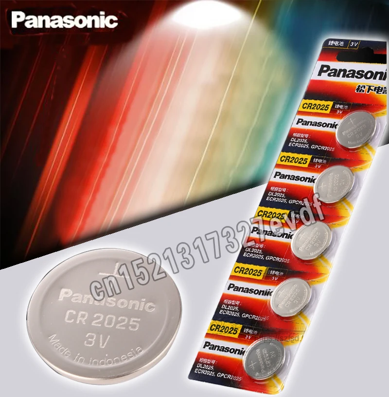 Panasonic, 5 шт./лот, cr2032 cr 2025 cr2016, кнопочные батареи 3 в, литий-лоновая батарея для часов, пульт дистанционного управления, калькулятор