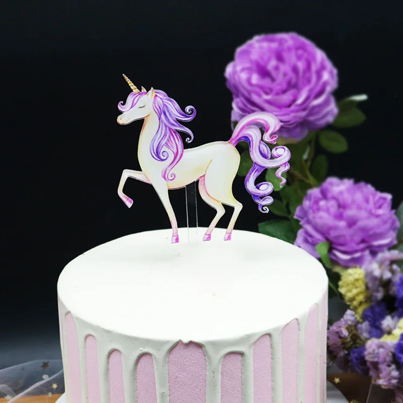 

2019 New Unicorn Acrylic Cake Topper Alpaca Easter Rabbit Cupcake Topper For Birthday Wedding Party Cake Decorations Baby Shower