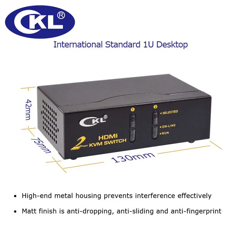 KVM переключатель HDMI 2 порта, клавиатура видео мышь переключатель для компьютера ноутбук сервер DVR 1080P CKL-92H