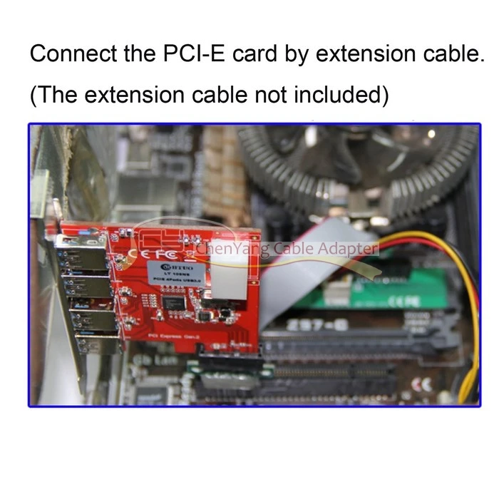 Zihan PCI Express PCI-E 4X мама к NGFF M.2 M ключ Мужской адаптер конвертер карта с кабелем питания