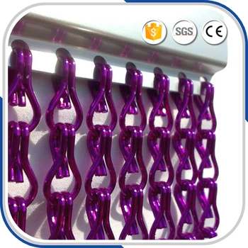 

Purple Anodized Aluminum Chain Link Fly Insect Screen Curtains