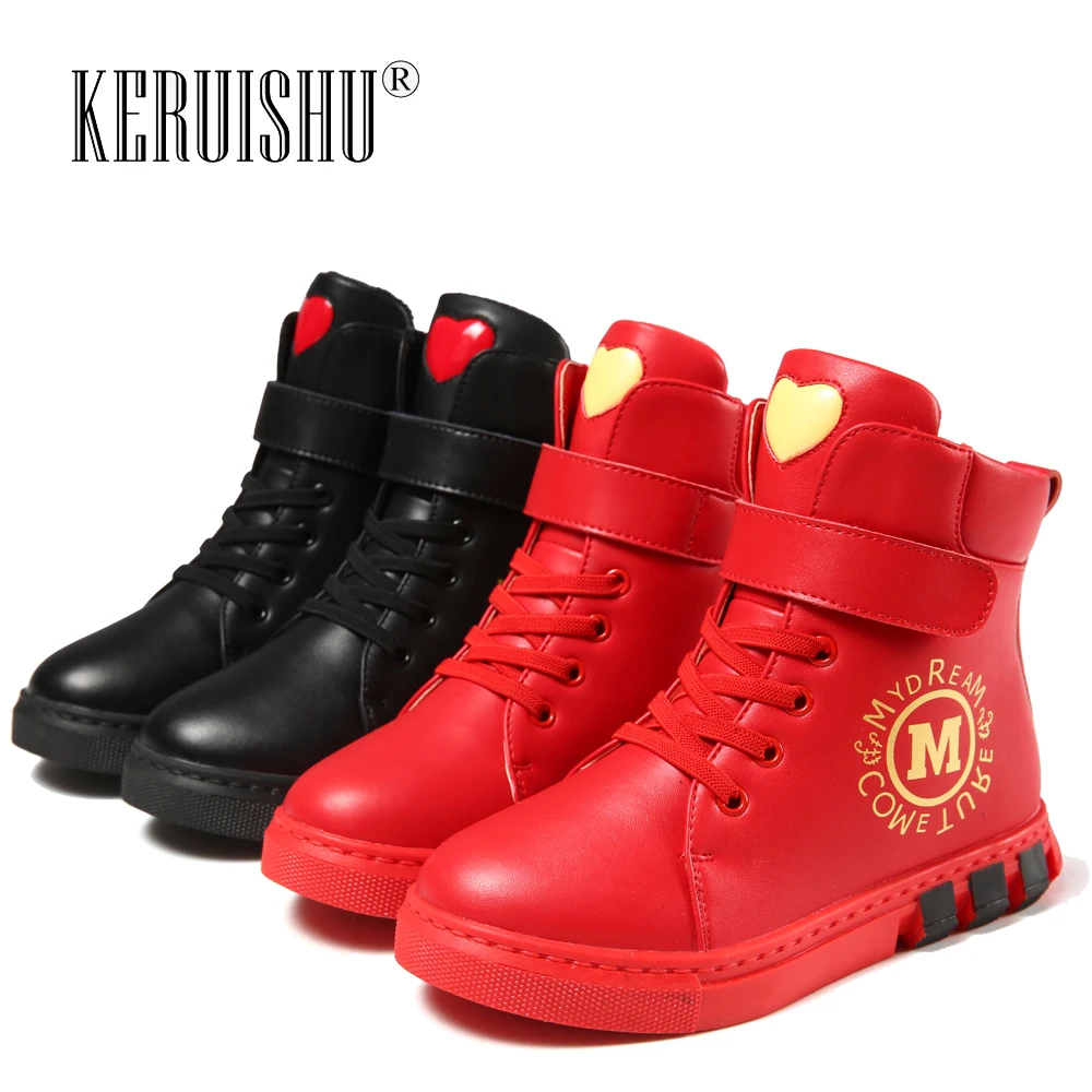 

Girls boots 2018 autumn and winter new spring and autumn single boots children's shoes Martin boots girls boots small princess l