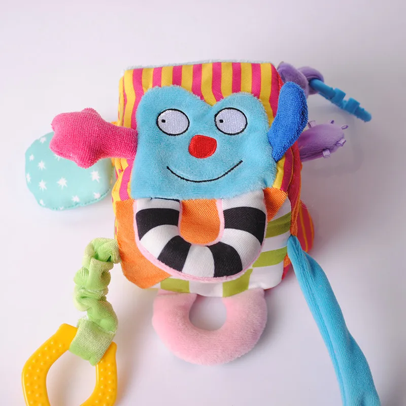 Brinquedo do Bebê Bloco de Pelúcia Meses para Crianças Novo Bebê Móvel Embreagem Cubo Chocalhos Cedo Recém-nascido Desenvolvimento Educacional Brinquedos 0-12 15 de pelúcia embreagem cubo chocalhos cedo bebê