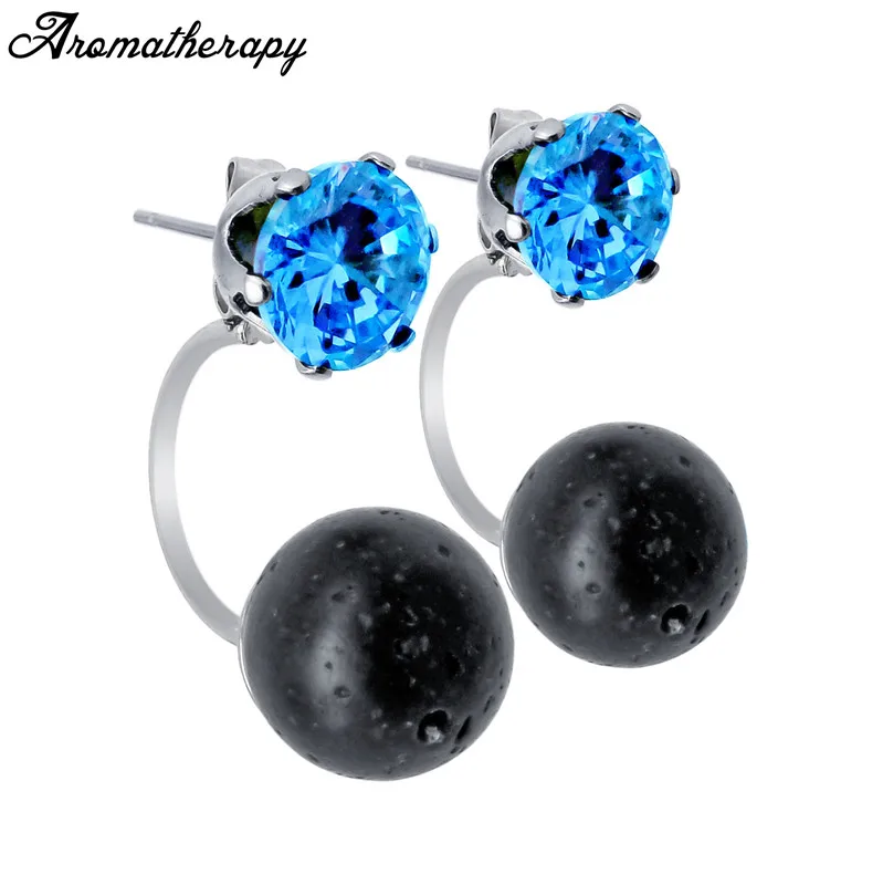 ZP-SS016-5 Lava Diffuser Earrings
