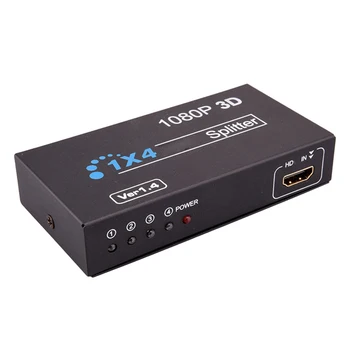 

Portable 1 in 4 out HD Splitter 1x4 HD 1080P 3D HD Duplicator Amplifier Switch Splitter PC HDTV BOX DVD