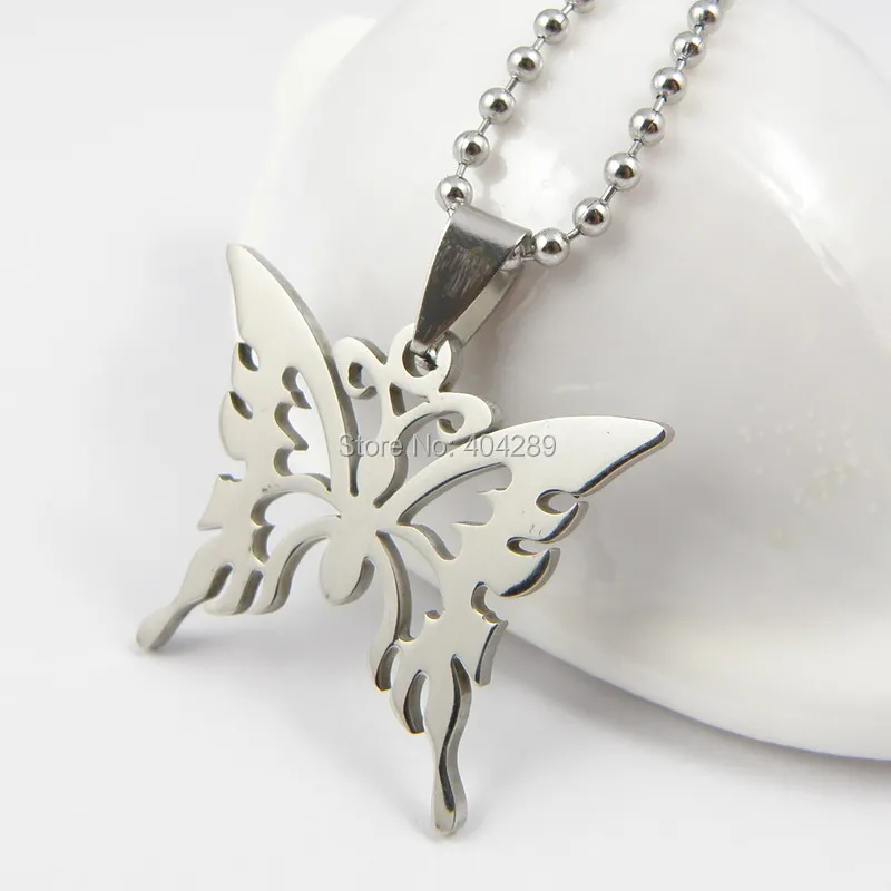 

1 pcs Chic Women Butterfly Stainless Steel Pendant Necklcace Girls Party Gift