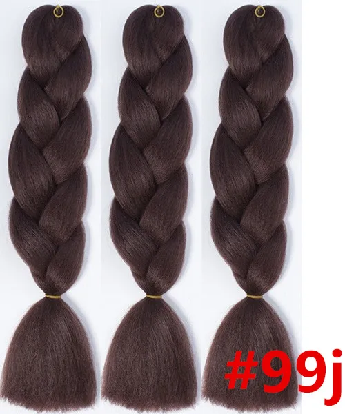 Feibin синтетические Омбре косички волосы для наращивания крючком огромные косички волосы для наращивания 24 дюйма 100 г - Цвет: T1/27