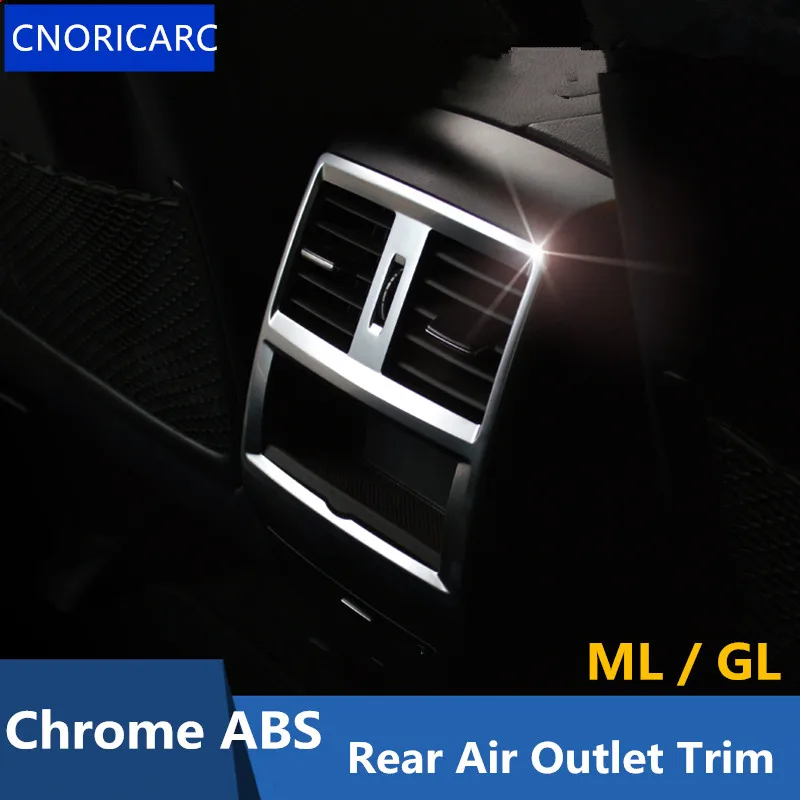 

CNORICARC Rear Air Conditioning Outlet frame decoration cover trim for Mercedes Benz ML GL X166 320 350 400 Chrome ABS