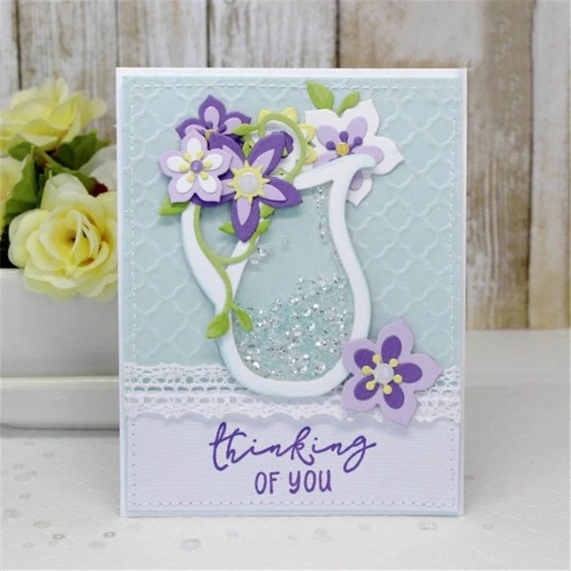 

YaMinSanNiO Floral Bouquet Dies Scrapbooking Metal Cutting New 2019 Flowers Die Cuts for Card Making Flowers Craft Dies Emboss