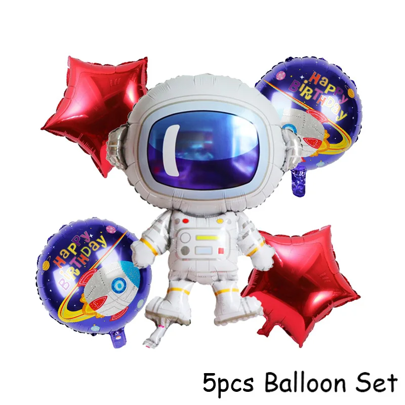 6 шт. воздушные шары для дня рождения, черные воздушные шары с цифрами, украшения для первого дня рождения, Детские воздушные шары, вечерние воздушные шары с гелием - Цвет: 5pcs Balloon Set