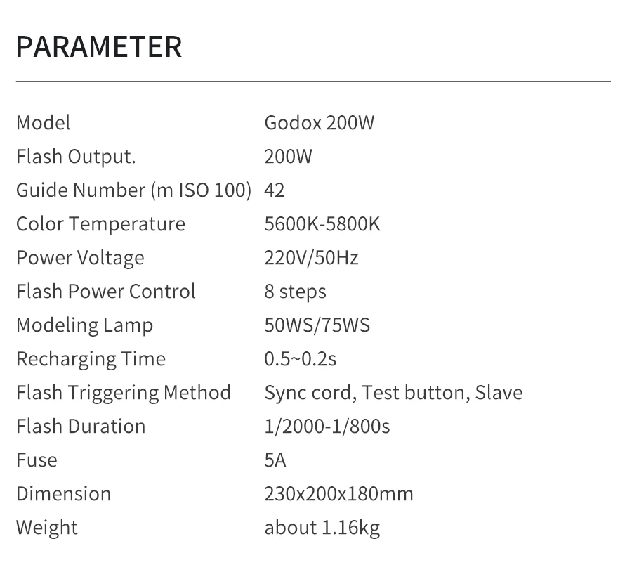 Godox 400Ws строб студия Flash светильник комплект 2 шт 200Ws фотографический светильник ing-Strobes, светильник, триггеры, софтбокс