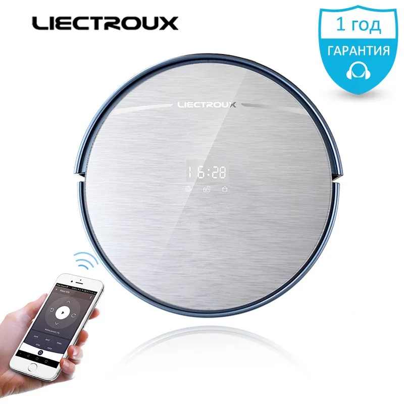 LIECTROUX Robot Vacuum Cleaner X5S MAP mobile WIFI Control Navigation Water Tank Lion battery wet&dry remote home Schedule brush LIECTROUX Robot Vacuum Cleaner X5S MAP mobile WIFI Control Navigation Water Tank Lion battery wet&dry remote home Schedule brush
