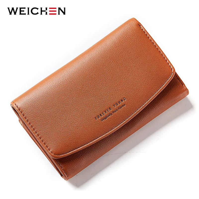 

WEICHEN Large Capacity Wallet Women Zipper Coin Bags In Back Credit Card Holder Short Female Wallets Ladies Purse Carteira Hot