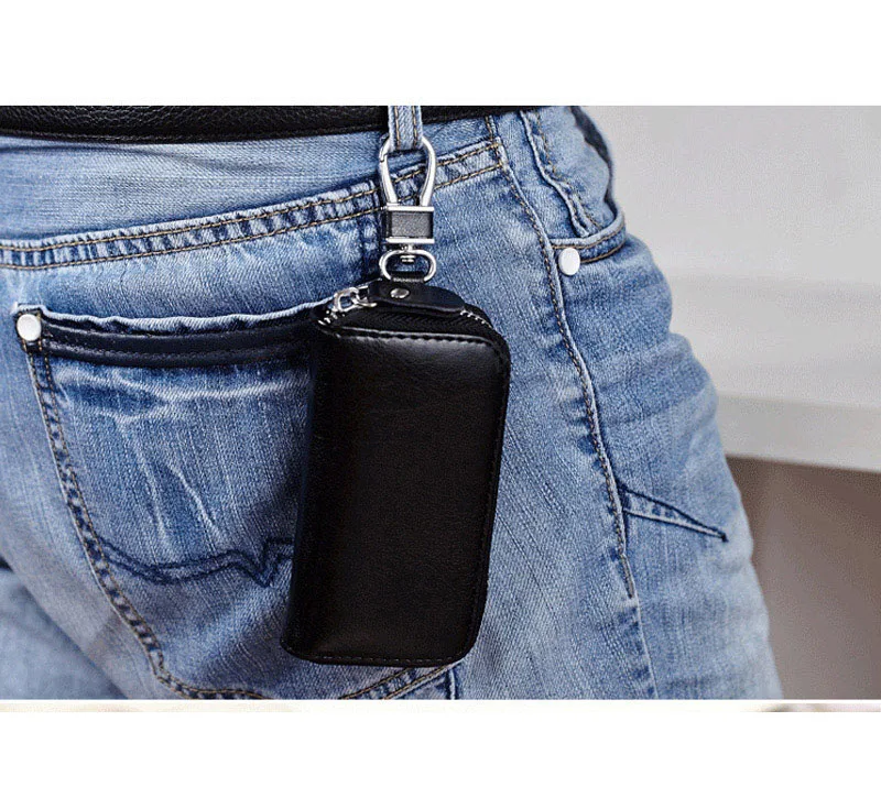 Новейший мужской чехол-кошелек из натуральной кожи для ключей от машины, многофункциональные держатели для ключей, модные женские держатели для ключей, 6 брелоков 930